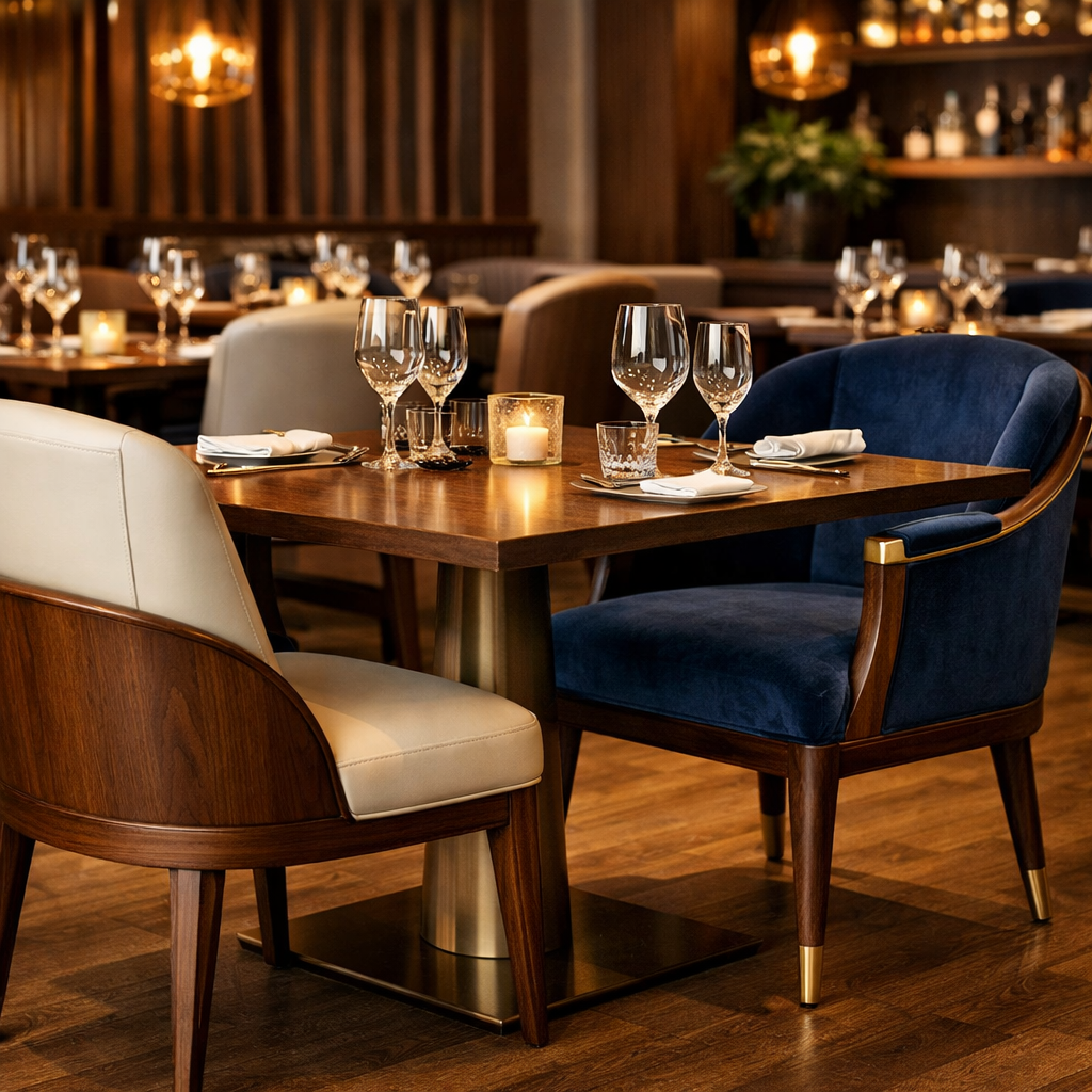 Restaurant furniture setup in Gurgaon