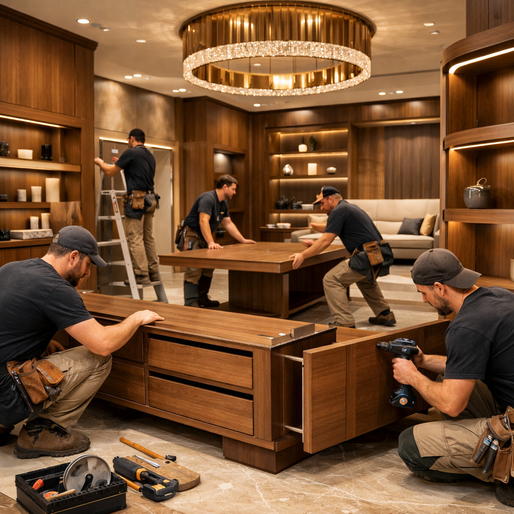 Showroom furniture work in Gurgaon